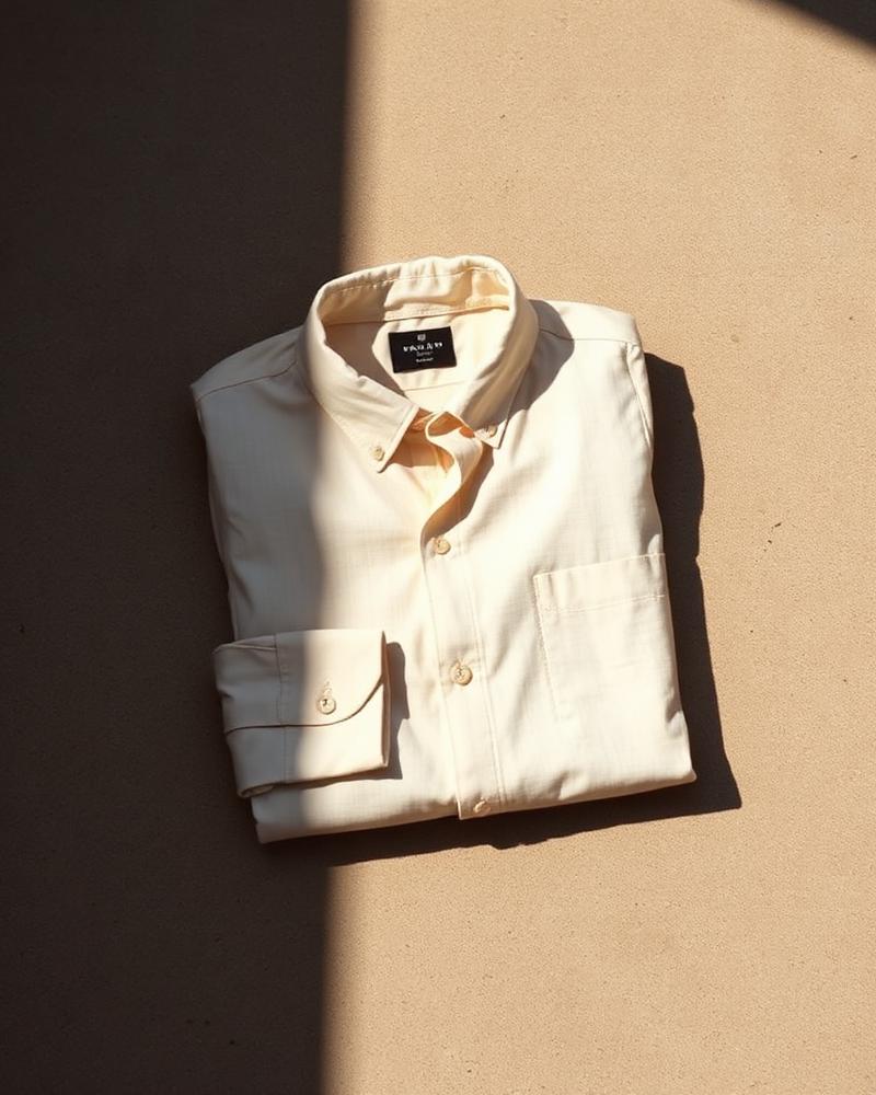 Off-White Camisa de lino cuello suave